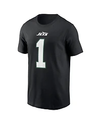 Nike Men's Ahmad Sauce Gardner Black New York Jets Name Number T-Shirt