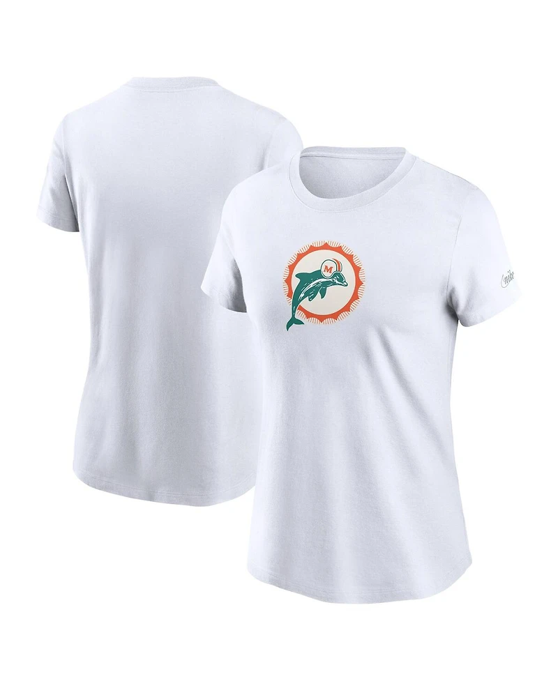 Nike Women's White Miami Dolphins Primary Logo T-Shirt