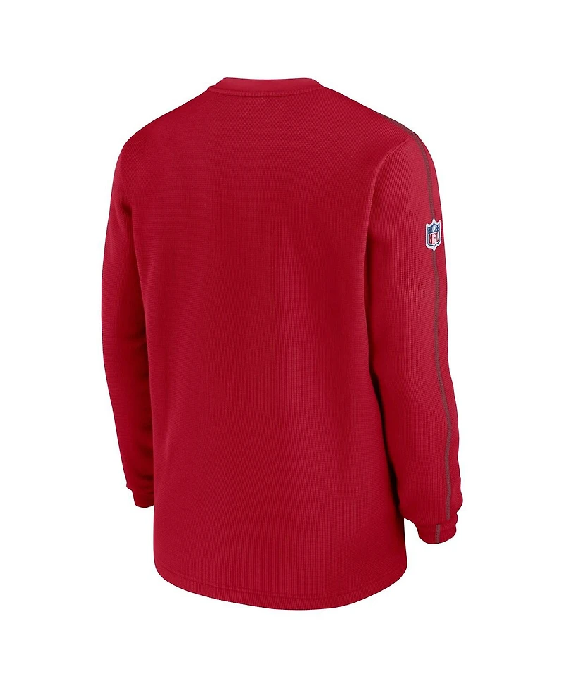 Nike Men's Red Tampa Bay Buccaneers 2024 Sideline Coaches Long Sleeve Top