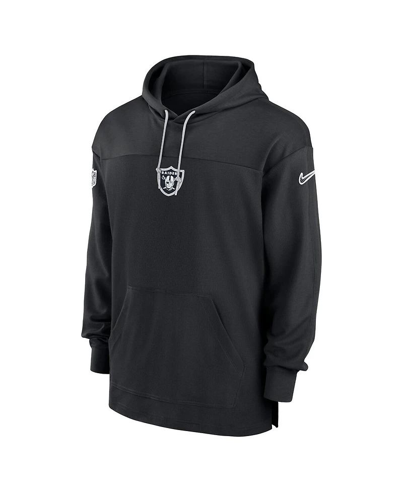 Nike Men's Black Las Vegas Raiders Sideline Jersey Performance Pullover Hoodie