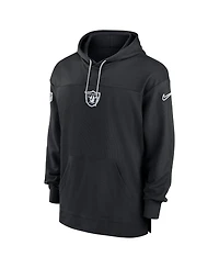 Nike Men's Black Las Vegas Raiders Sideline Jersey Performance Pullover Hoodie