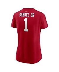 Nike Women's Deebo Samuel Sr Scarlet San Francisco 49ers Player Name Number T-Shirt