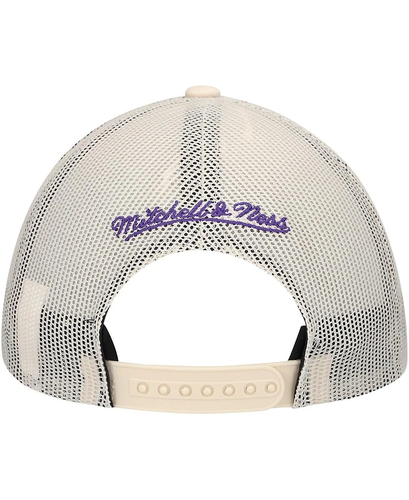 Mitchell & Ness Men's Cream Sacramento Kings Trucker Adjustable Hat