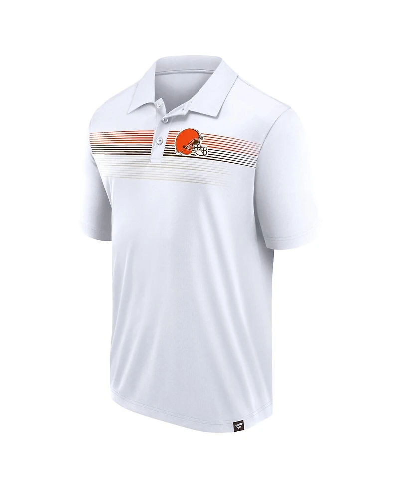 Fanatics Men's White Cleveland Browns Big Tall Sublimated Polo Shirt