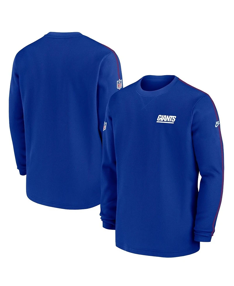 Nike Men's Royal New York Giants Alternate Logo Coach Long Sleeve Top