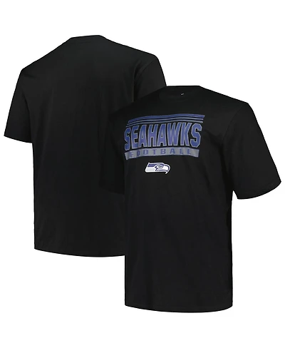Fanatics Men's Black Seattle Seahawks Big Tall Pop T-Shirt