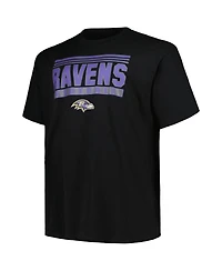 Fanatics Men's Black Baltimore Ravens Big Tall Pop T-Shirt