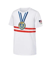 Outerstuff Big Boys and Girls White Team Usa Looney Tunes Gold Medal Winner T-Shirt
