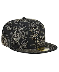 New Era Men's Black Chicago White Sox 59FIFTY Day Allover Fitted Hat