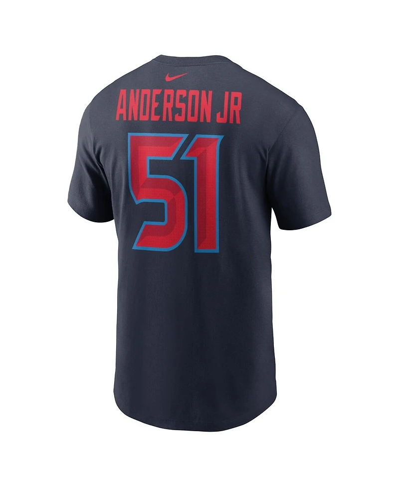 Nike Men's Will Anderson Jr. Navy Houston Texans Name Number T-Shirt