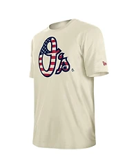 New Era Men's Cream Baltimore Orioles 4th of July Flag Fill T-Shirt