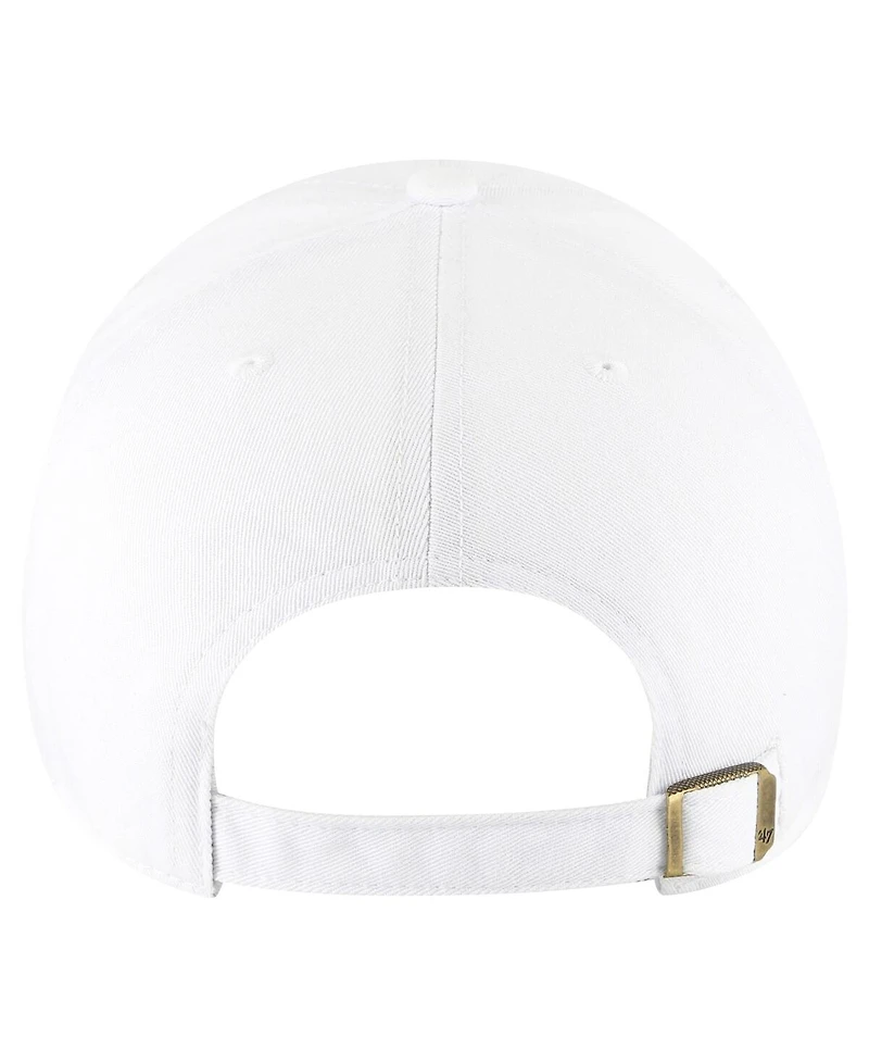 '47 Brand Men's White Minnesota Timberwolves Clean Up Adjustable Hat