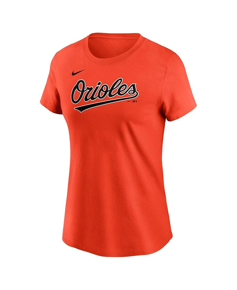 Nike Women's Jackson Holliday Orange Baltimore Orioles Fuse Name Number T-Shirt