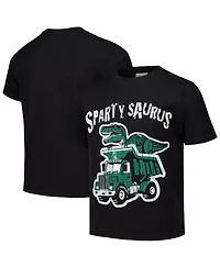 Comfortwash Big Boys and Girls Black Michigan State Spartans Dino Truck T-Shirt