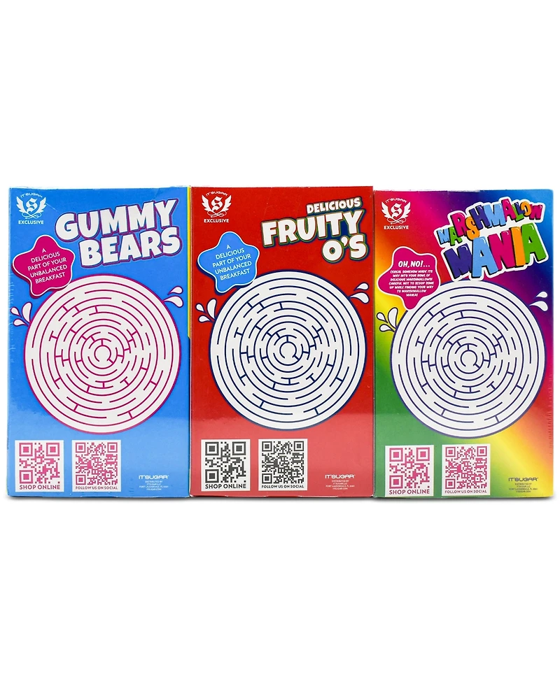 It'Sugar Mini Candy Cereal Boxes, 3 Pack