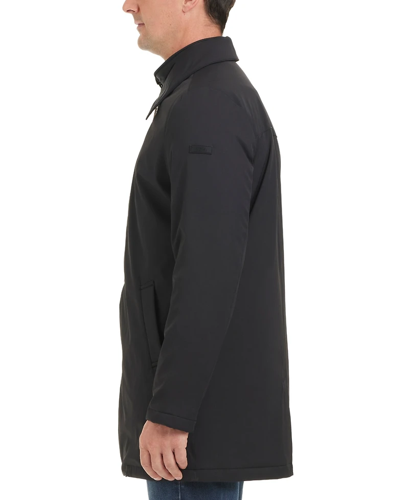 Vince Camuto Men's Refined Rain Coat with Bib Back