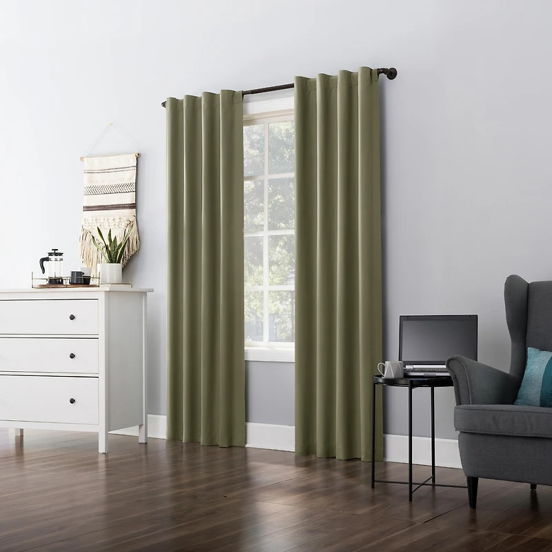 Cyrus Thermal 100% Blackout Back Tab Curtain Panel