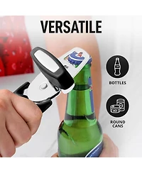 Zulay Kitchen Heavy Duty Stainless Steel Can Opener Manual with Large Bottle Opener