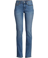 Lands' End Women's Recover Mid Rise Straight Leg Blue Jeans