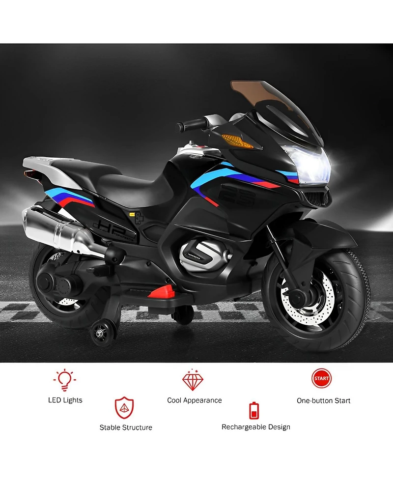 Skonyon 12V Kids Ride On Motorcycle Electric Motor Bike