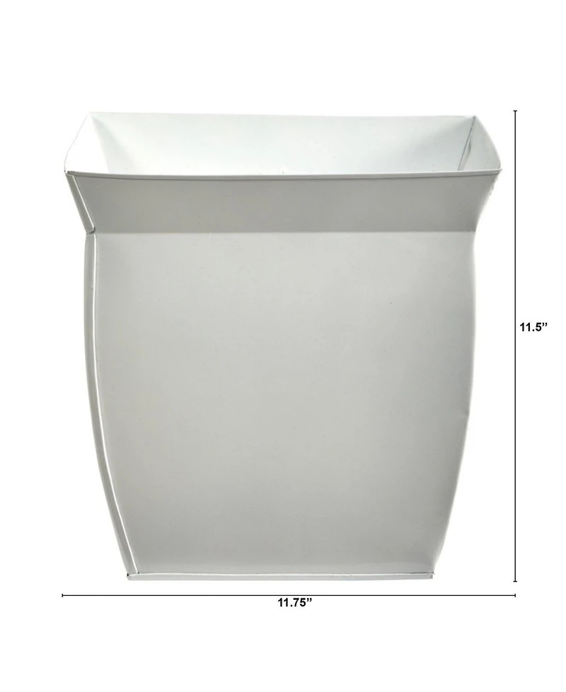 Slickblue 11.75" Fluted Metal Square Planter