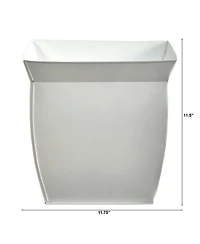 Slickblue 11.75" Fluted Metal Square Planter