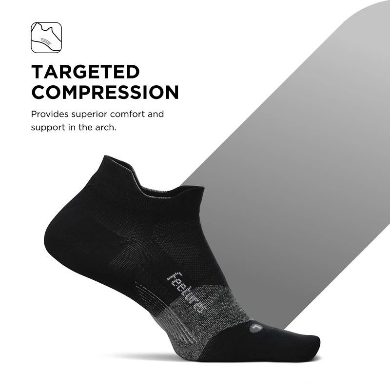 Feetures Men's Elite Ultra Light Cushion Ankle Socks - Sport Sock with Targeted Compression