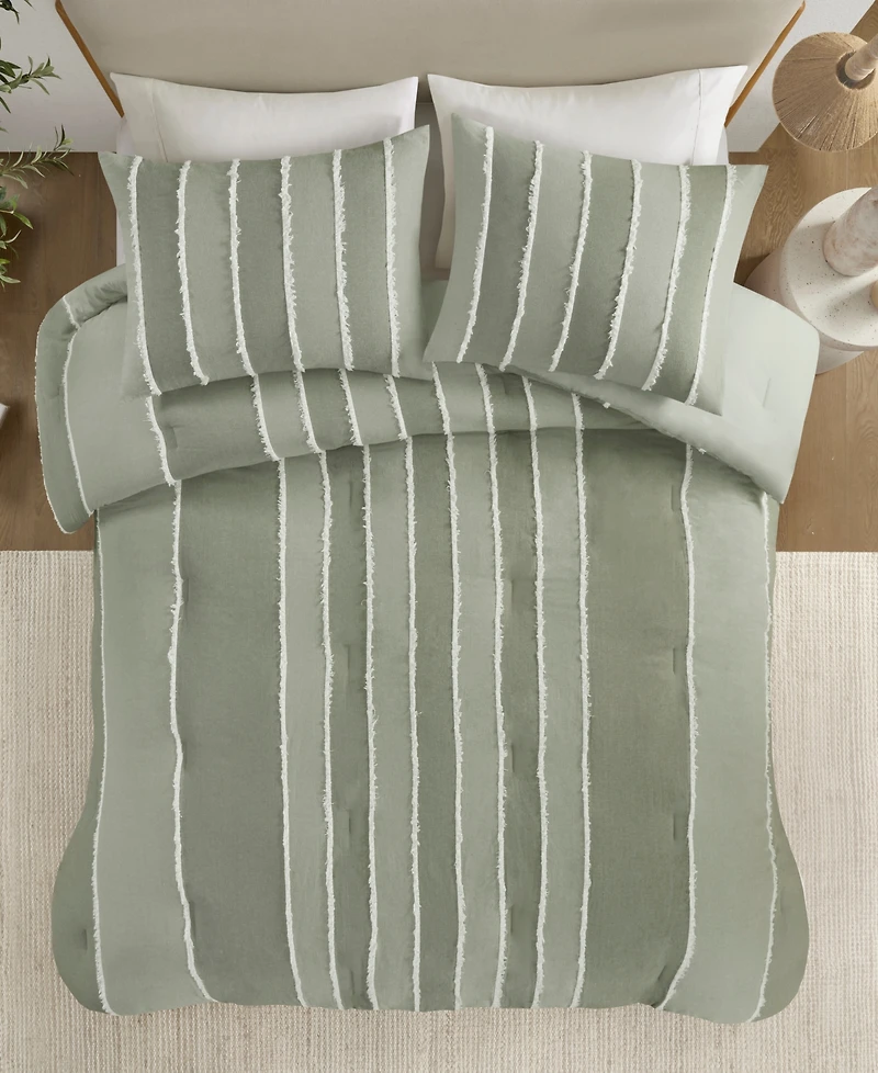 Ink+Ivy Striped Shay 3-Pc. Comforter Set, King/California King