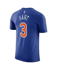 Nike Men's Josh Hart Blue New York Knicks Icon Edition Name Number T-Shirt