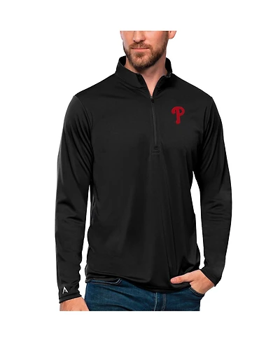 Antigua Men's Philadelphia Phillies Tribute Quarter-Zip Pullover Top