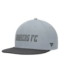 Fanatics Men's Gray/Black Seattle Sounders Fc Smoke Snapback Hat