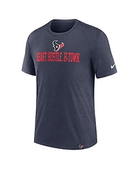 Nike Men's Heather Navy Houston Texans Blitz Tri-Blend T-Shirt