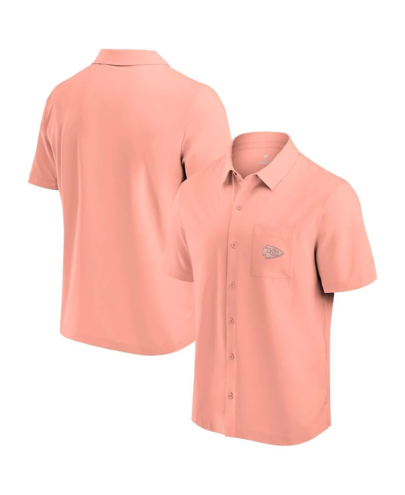 Fanatics Men's Coral Kansas City Chiefs Front Office Button-Up Shirt