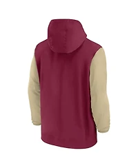 Nike Men's Garnet Florida State Seminoles 2024 Sideline Pregame Player Half-Zip Hoodie