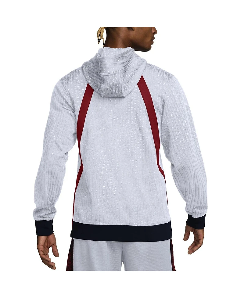 Nike Men's White Usa Basketball 224 Summer Authentic On-Court Game Full-Zip Jacket