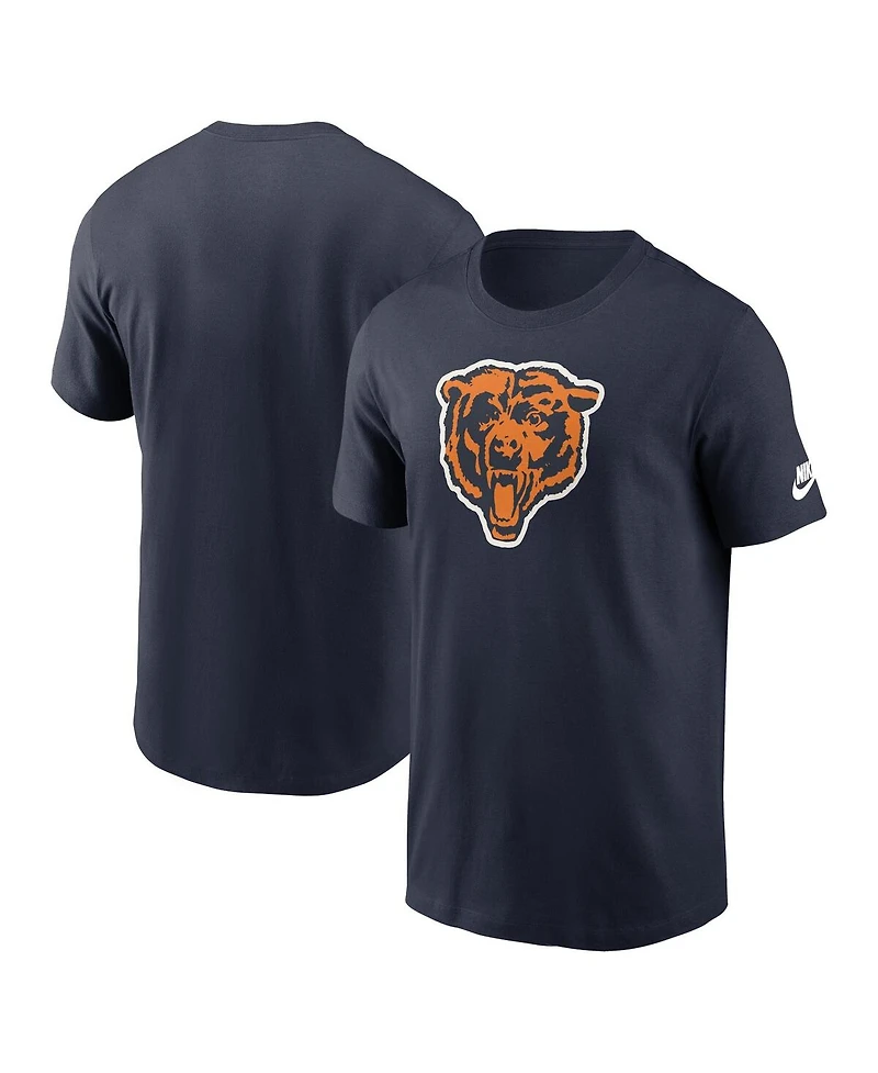Nike Men's Navy Chicago Bears Rewind Logo Essential T-Shirt