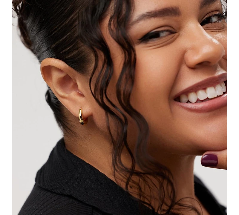 Ana Luisa Gold Huggie Earrings - Amaya