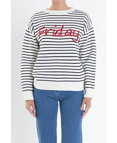 English Factory Women's Lettering Sweater