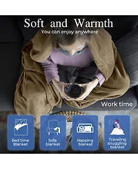 Continental Bedding Fleece Throw Blanket 50x70 Inch Light Gray
