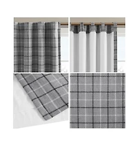 Anaheim Plaid Curtain 1 Panel for bedroom, Rob Pocket/Back Tab fit up to 1.25 inches rod Single Living Room, Width 50 length 95 inch