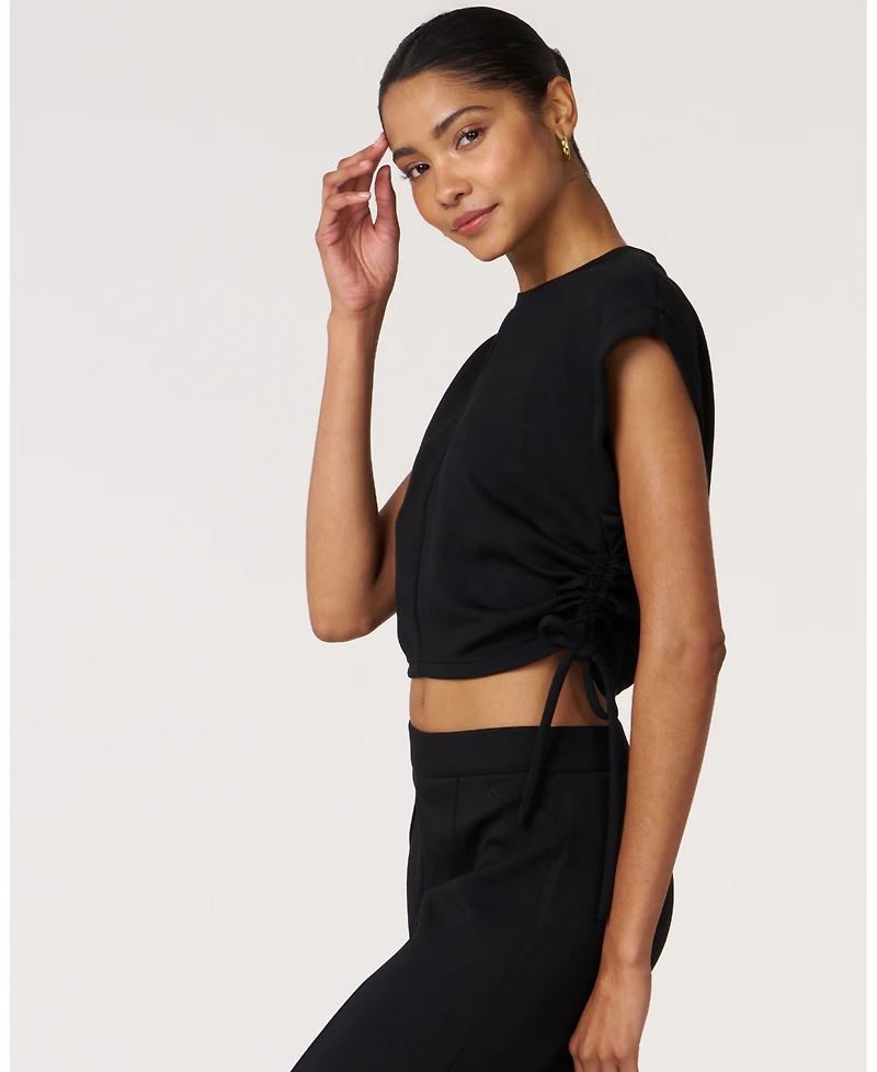 Rebody Active Women's Nadine Scuba Shirring Top
