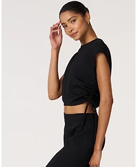 Rebody Active Women's Nadine Scuba Shirring Top