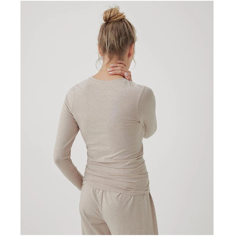 Pact Women's Organic Cotton Cool Stretch Fitted Long Sleeve Tee