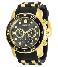 Invicta Men's Pro Diver Quartz 3 Hand Charcoal Dial Polyurethane Watch