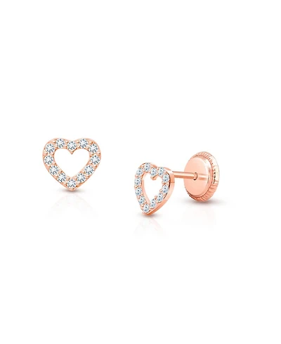 Tiny Blessings Children's 14K Gold Love of Mine Studs Girls' Screw Back Earrings