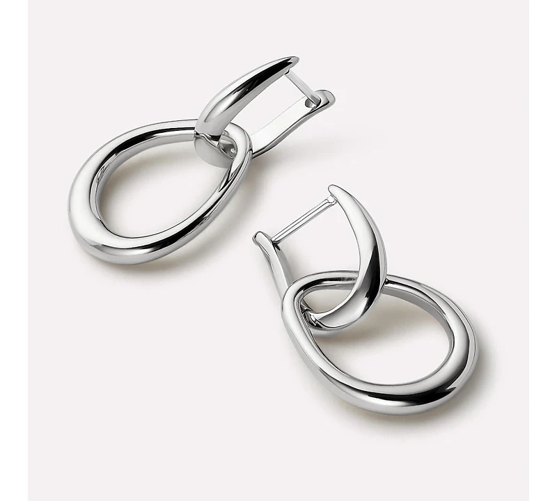 Ana Luisa Silver Drop Earrings - Sage Silver