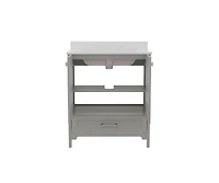 Argos Single Sink Bathroom Vanity With Undermount Basin, Soft-Close Cabinet, Easy-Glide Drawer, And Carrara Marble Finish Countertop