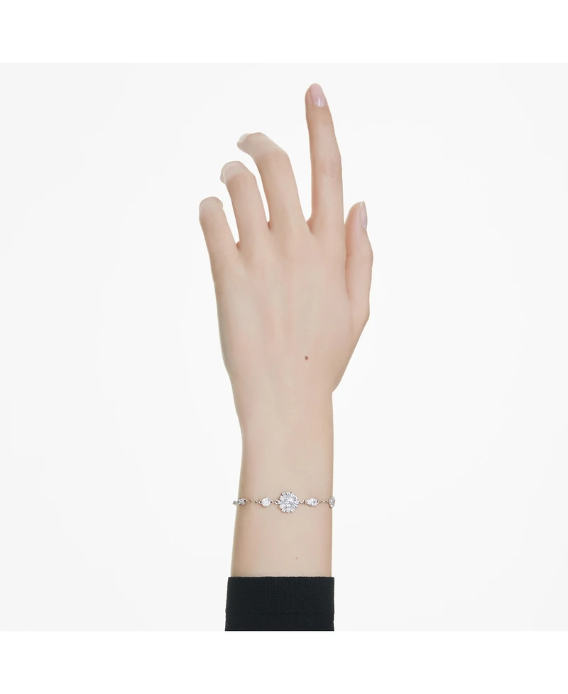 Swarovski Snowflake White Rhodium Plated Idyllia Bracelet