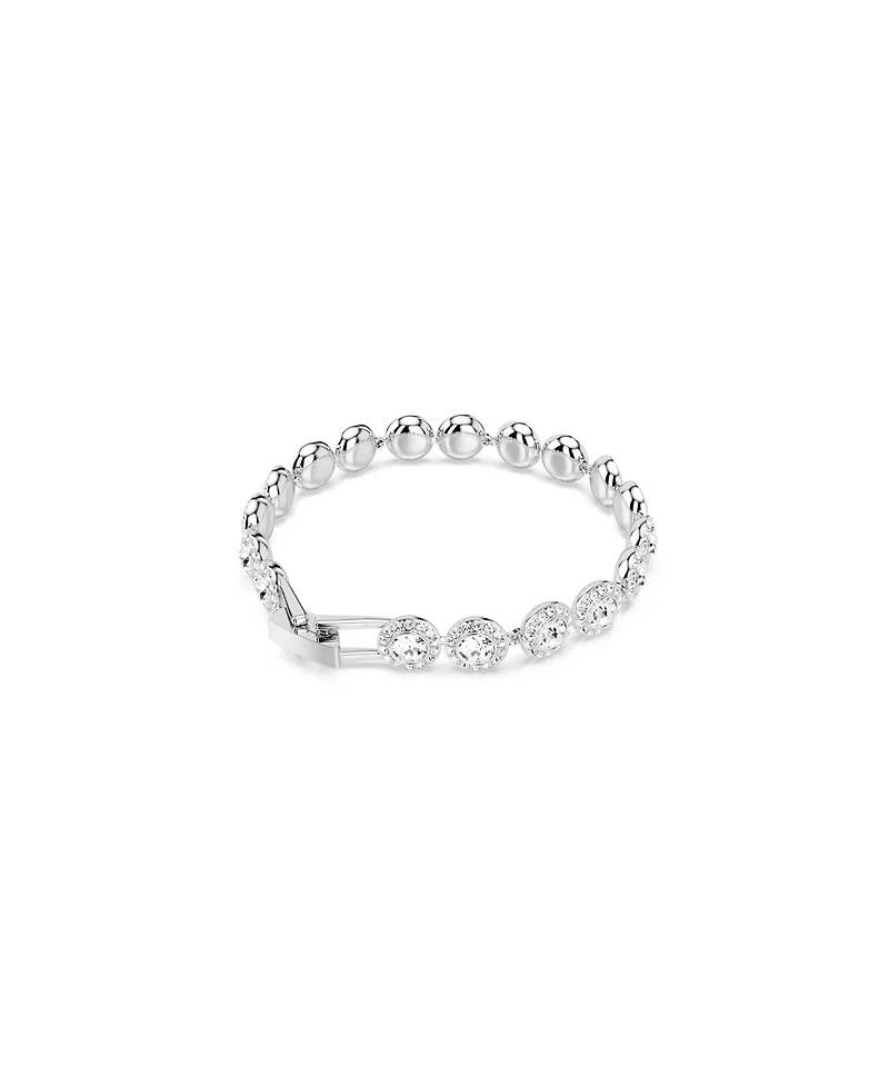 Swarovski Round Cut White Rhodium Plated Una Bracelet