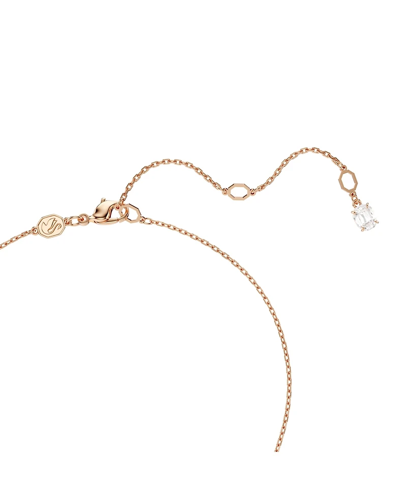 Swarovski White Rose Gold-Tone Plated Hyperbola Pendant Necklaces